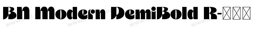 BN Modern DemiBold R字体转换